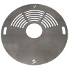 Grillpeter Feuerplatte Variante D 80 cm Grillplatte für Feuertonne Planchaplatte Edelstahl 2mm oder Stahl 6 mm