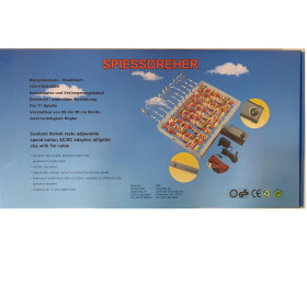 Elektrischer Spießdreher für 11 Spieße mit Motor ohne Spieße Grill Mangal Schaschlik 59 cm