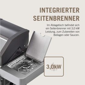 RÖSLE Gasgrill BBQ-Station VIDERO G3 schwarz mit Seitenbrenner