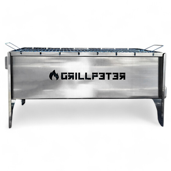 Mangal Anar Deluxe 2mm Campinggrill aus Edelstahl Schaschlikgrill