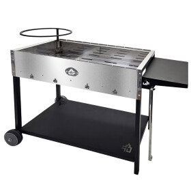 Mangal Batyr Deluxe 80 cm Edelstahl Schaschlikgrill Set mit Abdeckhaube