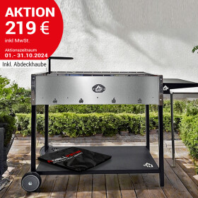 Mangal Batyr Deluxe Edelstahl Schaschlikgrill mit...