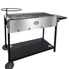 Mangal Batyr Deluxe Edelstahl Schaschlikgrill mit Abdeckhaube