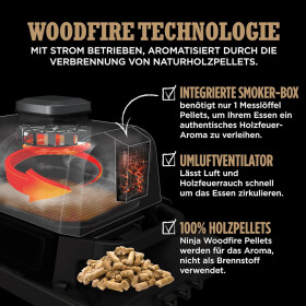 Ninja Woodfire Elektrischer Outdoor Grill Smoker