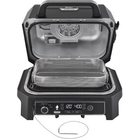 Ninja Woodfire Pro XL Elektrogrill mit Smoker-& Heißluftfritteuse