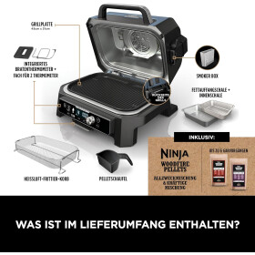 Ninja Woodfire Pro Connect XL Elektrischer BBQ Smoker Grill App-Steuerung