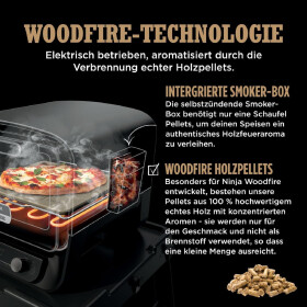 Ninja Woodfire Outdoor Pizzaofen Set Ständer Abdeckhaube Pizzaschaufel