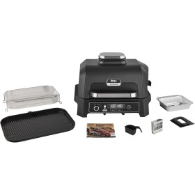 Ninja Woodfire Pro XL Elektrogrill Set Ständer Abdeckung Reinigungsbürste