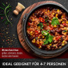 GUSSKÖNIG Dutch Oven Set 7 Liter Feuertopf Gusseisen mit Füßen inkl. 2in1 Deckelheber Bürste Rezeptbuch